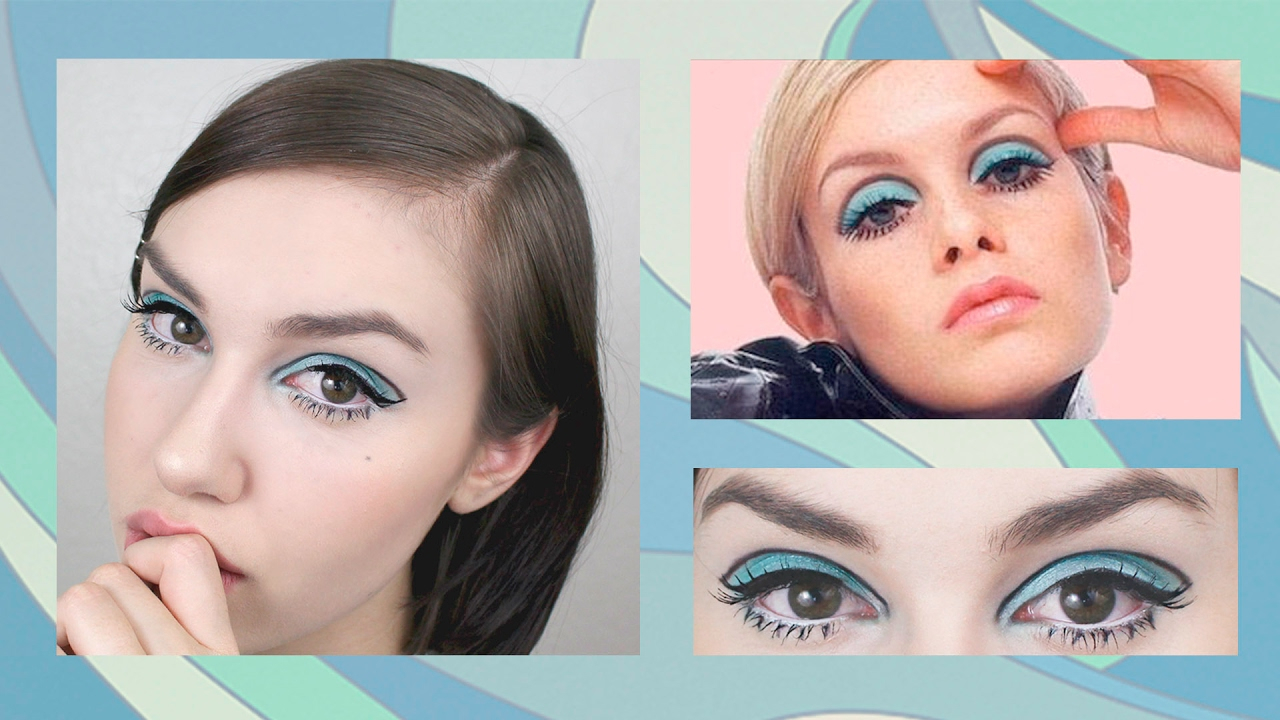 60S Eye Makeup Aqua Blue 60s Makeup Tutorial Youtube