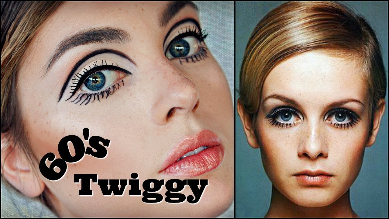 60S Eye Makeup Twiggy 60s Makeup Tutorial Mod Graphic Liner Eyelashes 1960s