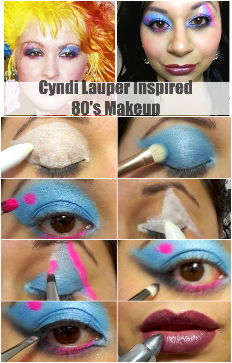 80S Eye Makeup 80s Makeup Tutorial Cyndi Lauper Inspired Chocolate Lipstick