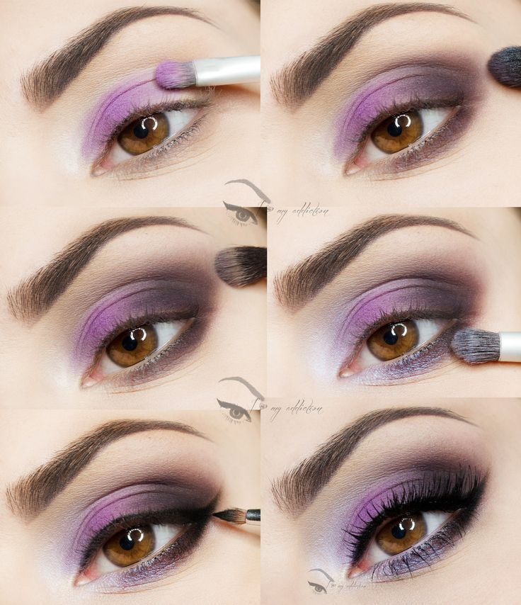 80S Eye Makeup Tutorial Gorgeous Purple Makeup Tutorial Perfect Brown Eyes Georgette
