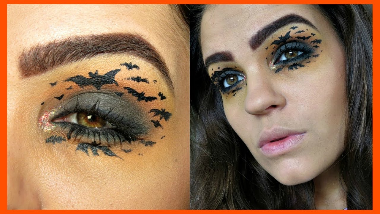 Bat Eye Makeup Bat Halloween Makeup Tutorial Youtube