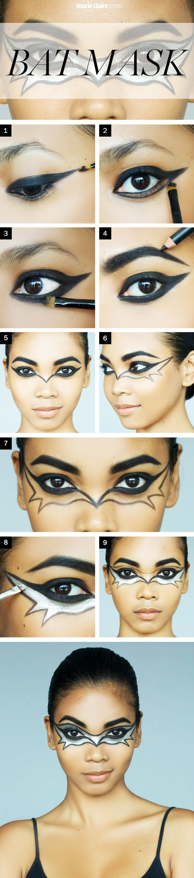 Bat Eye Makeup Halloween Makeup How To The Bat Mask