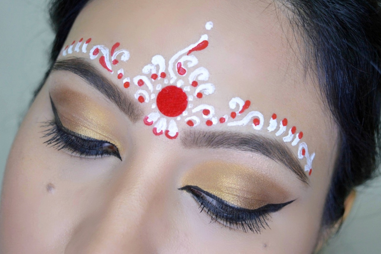 Bengali Eye Makeup My Obsession 3 Easy Bindi Designs For Bengali Bridal Makeup