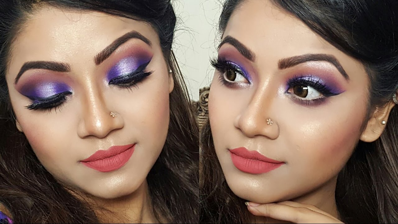 Bengali Eye Makeup Purple Halo Eye Makeup Indian Pakistani Bangladeshi Bridal