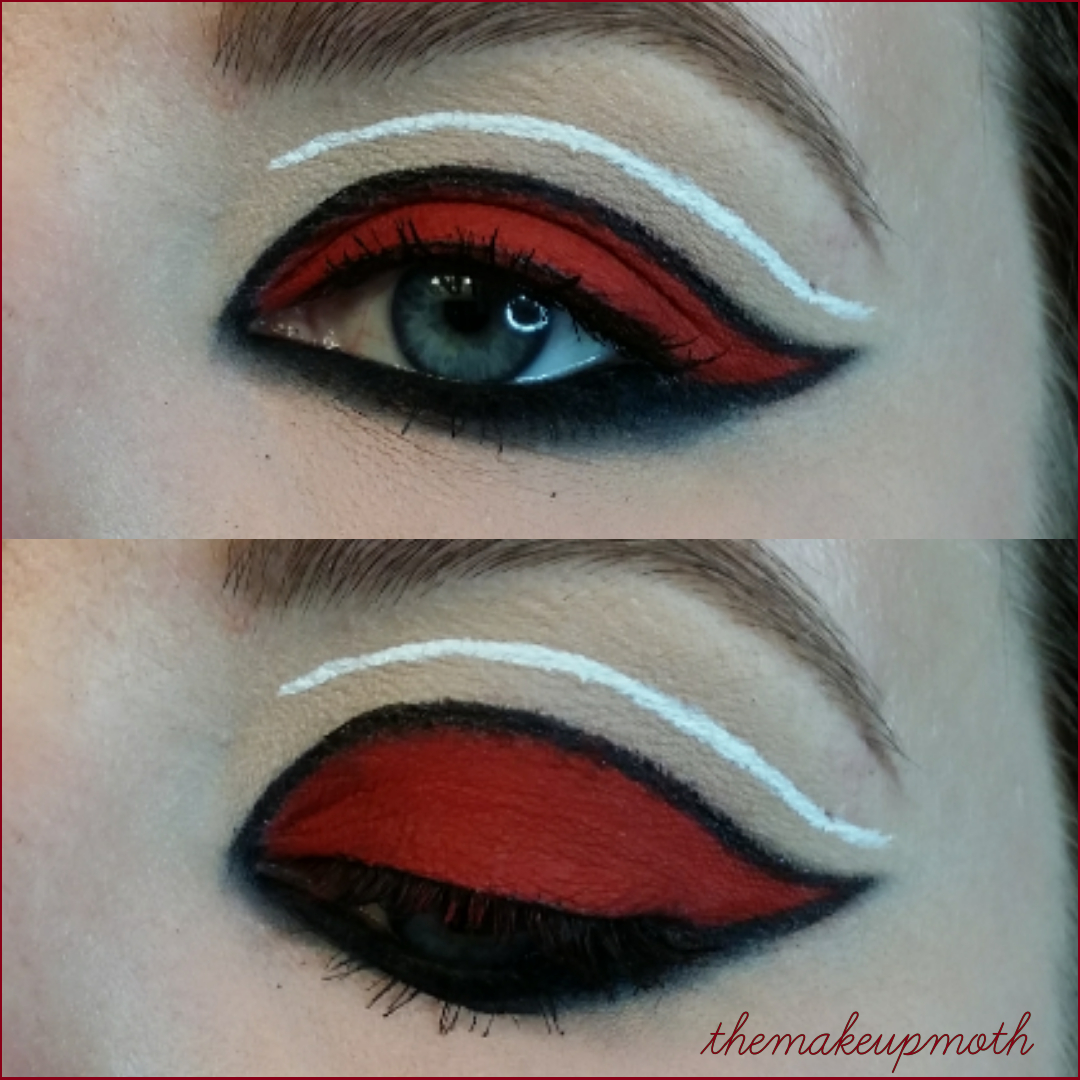 Black And White Eye Makeup Red Black And White Graphic Eye Makeup The Makeup Moth