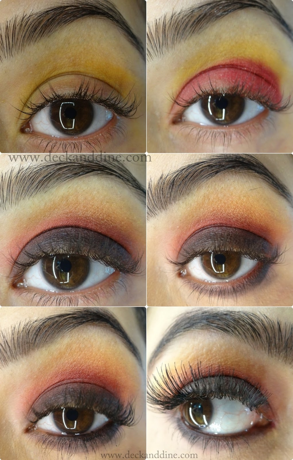 Black Eye Makeup Step By Step Step Step Tutorial Autumn Burnt Red Yellow Black Eye Makeup
