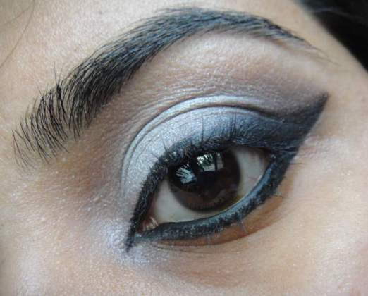 Black Winged Eye Makeup Dramatic Silver And Black Winged Eye Makeup Tutorial