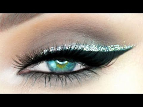 Black Winged Eye Makeup Glitter Winged Eyeliner Makeup Tutorial Stephanie Lange Youtube
