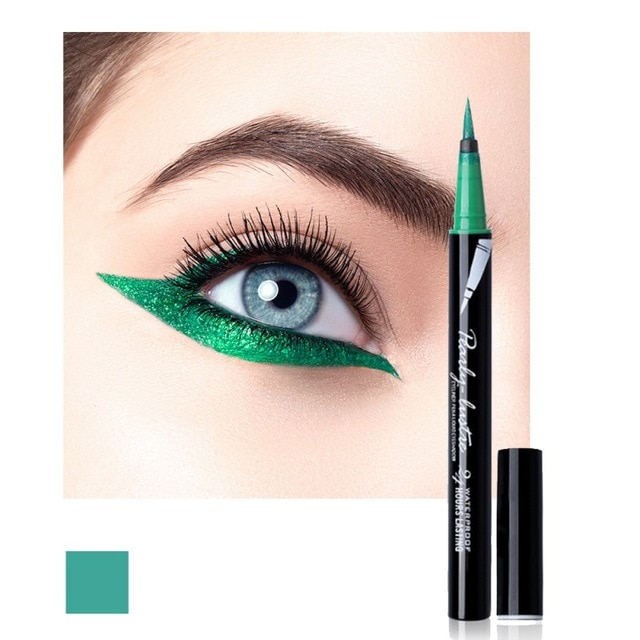 Blue Green Eyes Makeup Waterproof 8 Colors Blue Green Liquid Eyeliner Maquiagem Easy To