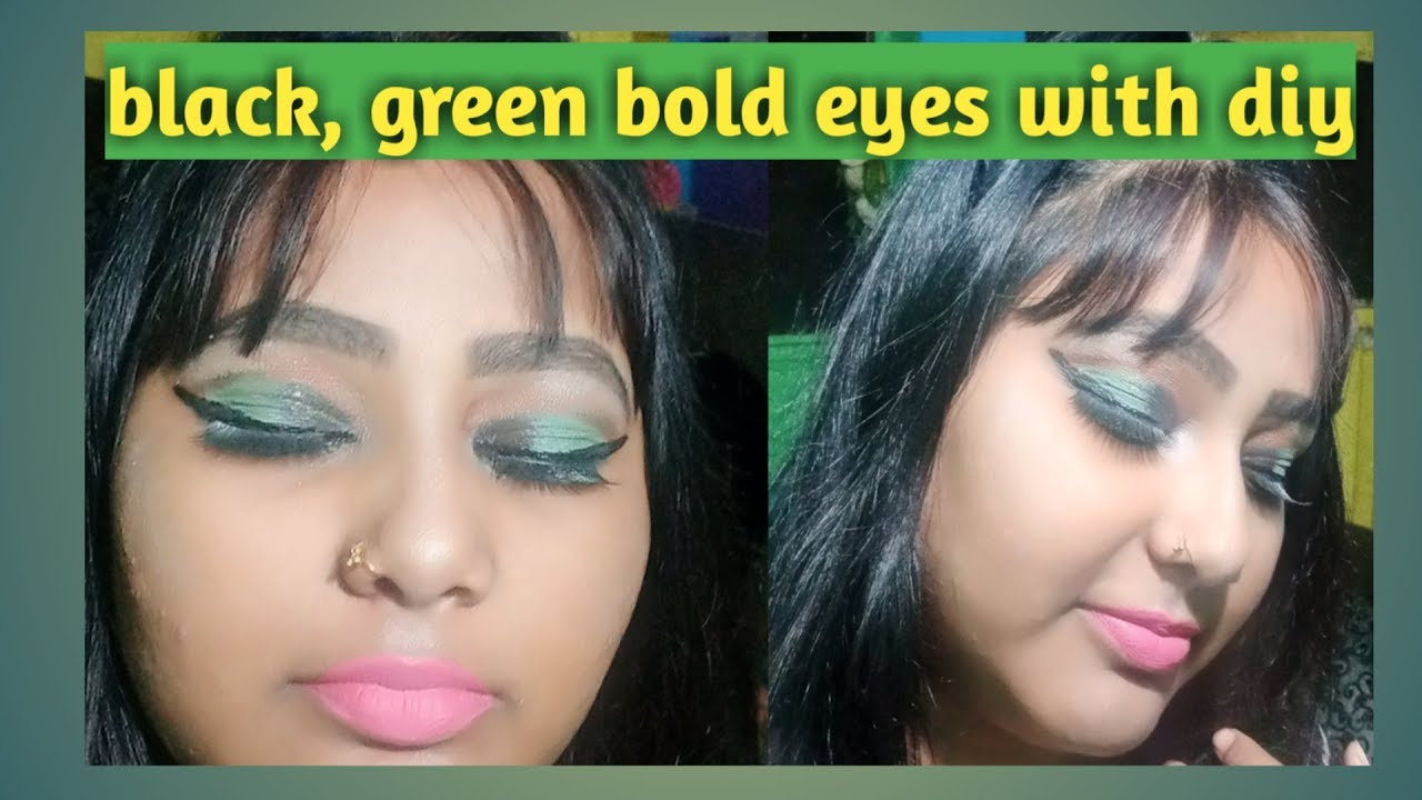 Bold Eye Makeup Download Thumbnail For Blackgreen Bold Eyes Look For Begginers