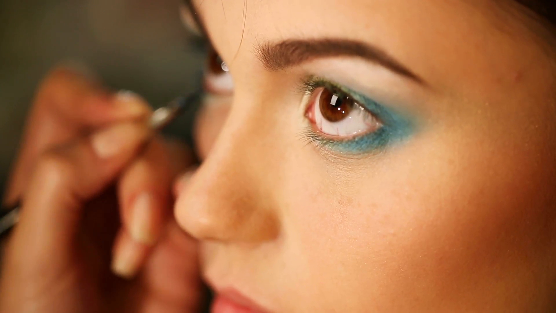 Bright Eye Makeup Makeup Artist Makes A Bright Eye Makeup Stage Make Up Stock Video