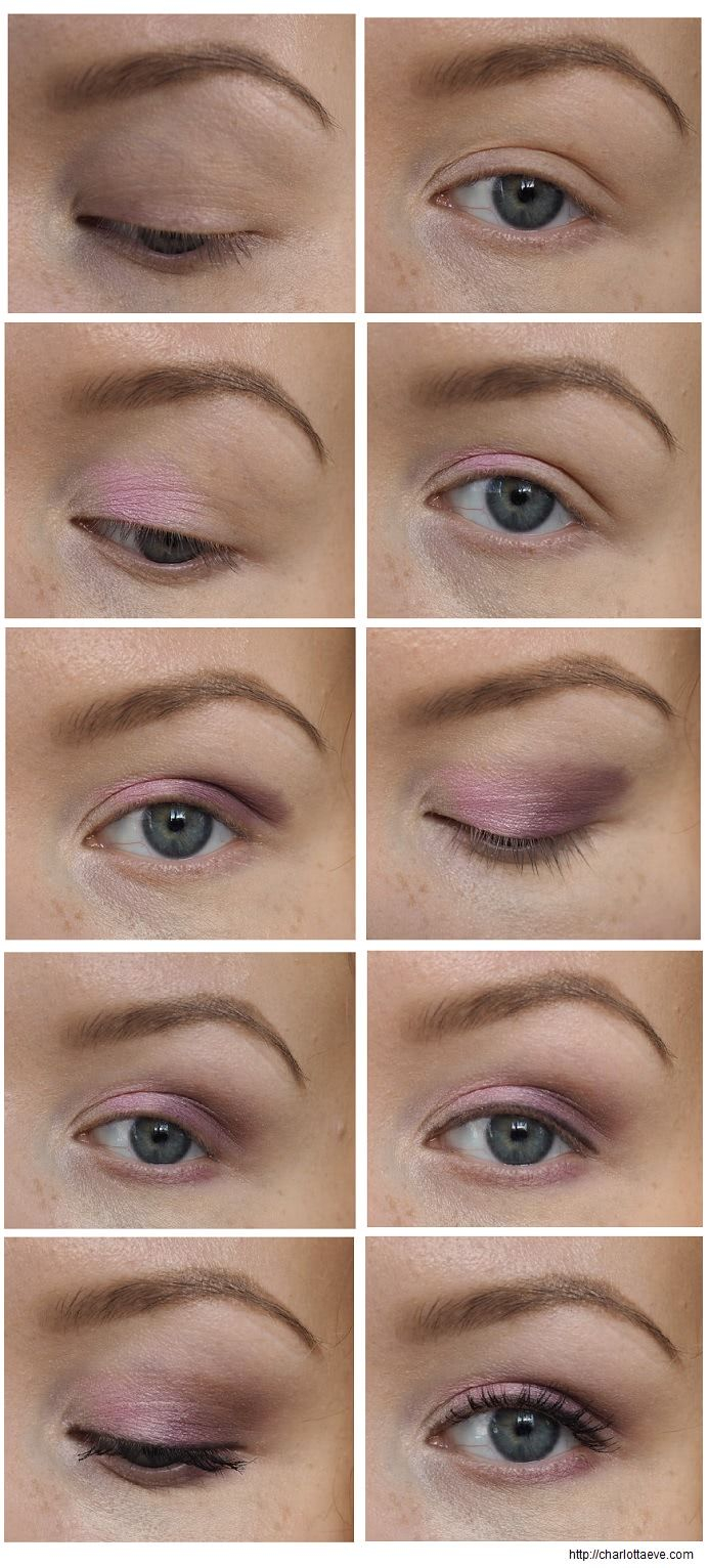 Brown And Purple Eye Makeup Easy Eyeshadow Tutorial Purple And Light Pink Charlotta Eve