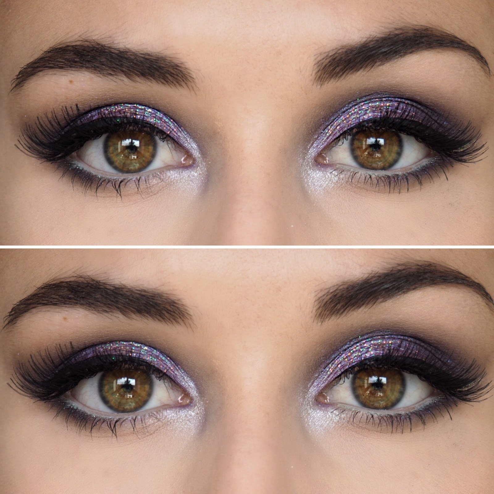 Brown And Purple Eye Makeup Katie Ann Hall Purple Glitter Eye Makeup Look