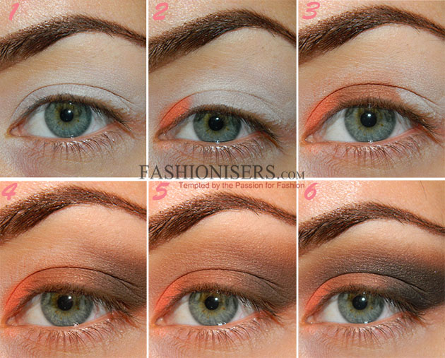 Brown Eyes Makeup Tutorial Orange Brown Smokey Eye Makeup Tutorial Fashionisers
