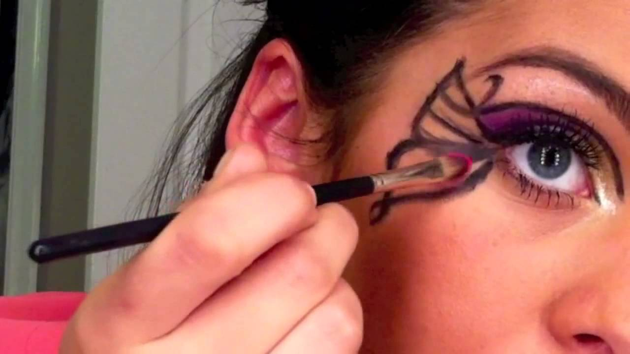 Butterfly Eye Makeup Butterfly Halloween Makeup Tutorial Youtube