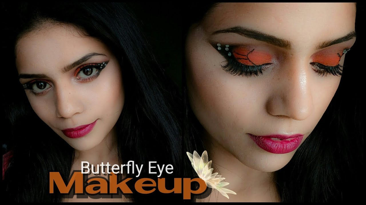 Butterfly Eye Makeup Butterfly Wings Eyemakeup Tutorial In Hindi Shobhna Bhati