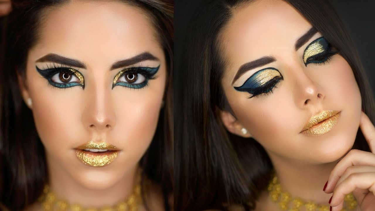 Cleopatra Eye Makeup Cleopatrapharaoh Halloween Makeup Tutorial Youtube