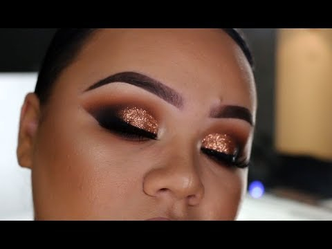 Copper Eye Makeup Copper Glitter Eyes Makeup Tutorial Youtube