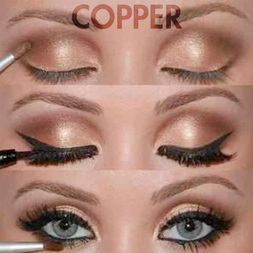 Copper Eye Makeup How To Copper Eye Makeup For Blue Eyes Beauty Pinterest