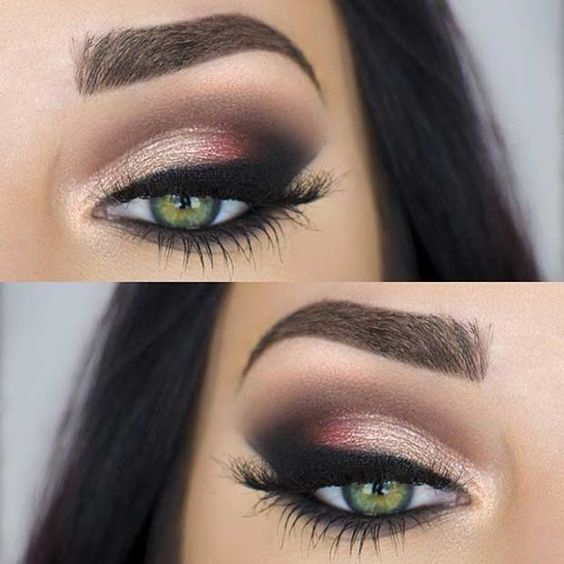 Copper Eye Makeup Pretty Eye Makeup For Green Eyes With Copper Eyeshadow