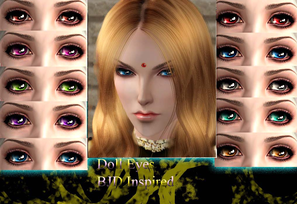 Cute Doll Eye Makeup Mod The Sims Cute Doll Eyes Bjd Inspired As Contacts