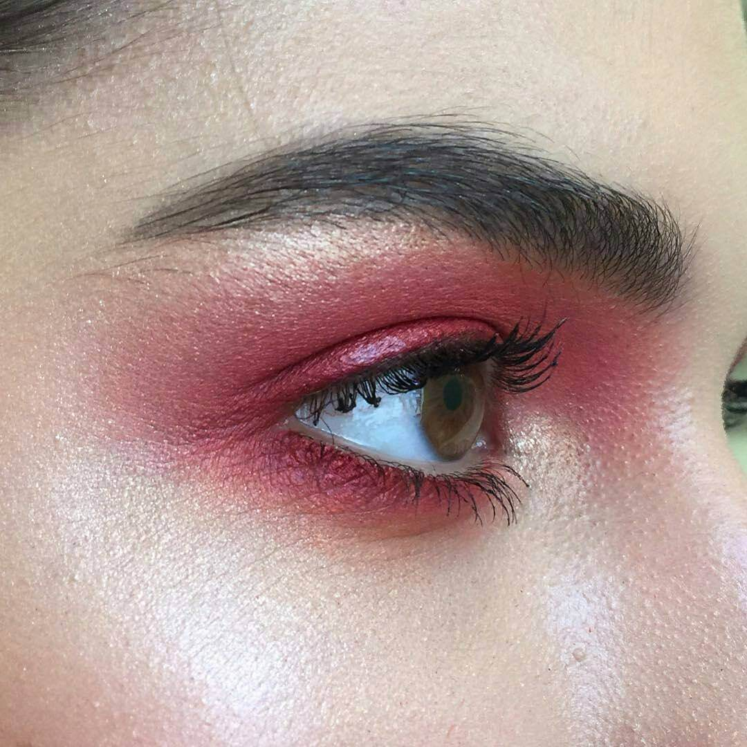 Cute Eye Makeup Easy And Cute Eye Makeup Of Red Color Fashmagg