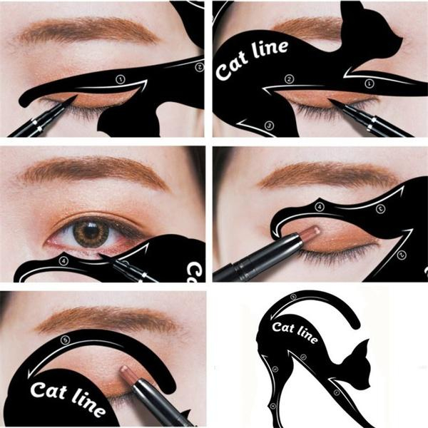 Easy Cat Eye Makeup Eyeliner Makeup Stencil Easy Cat Eye In Second Eyebrow Tinting