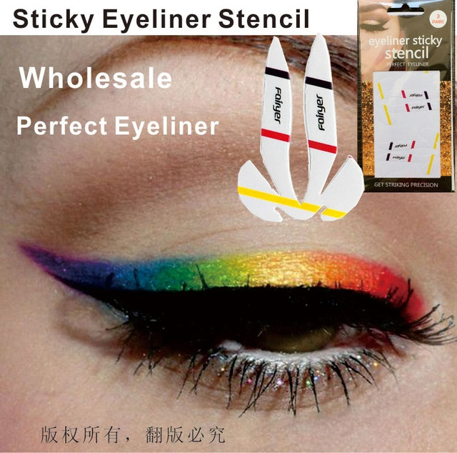 Easy Cat Eye Makeup Wholesale Self Adhesive Sticky Cat Eyeliner Stencil Stickers For