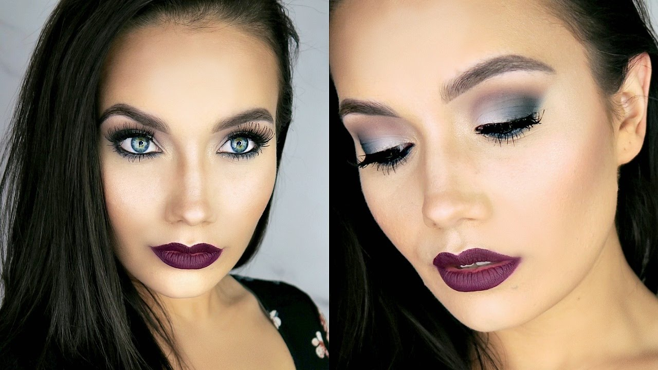 Eye Makeup For Berry Lips Fall Green Smokey Eyes Berry Lips Make Up For Ever Artist