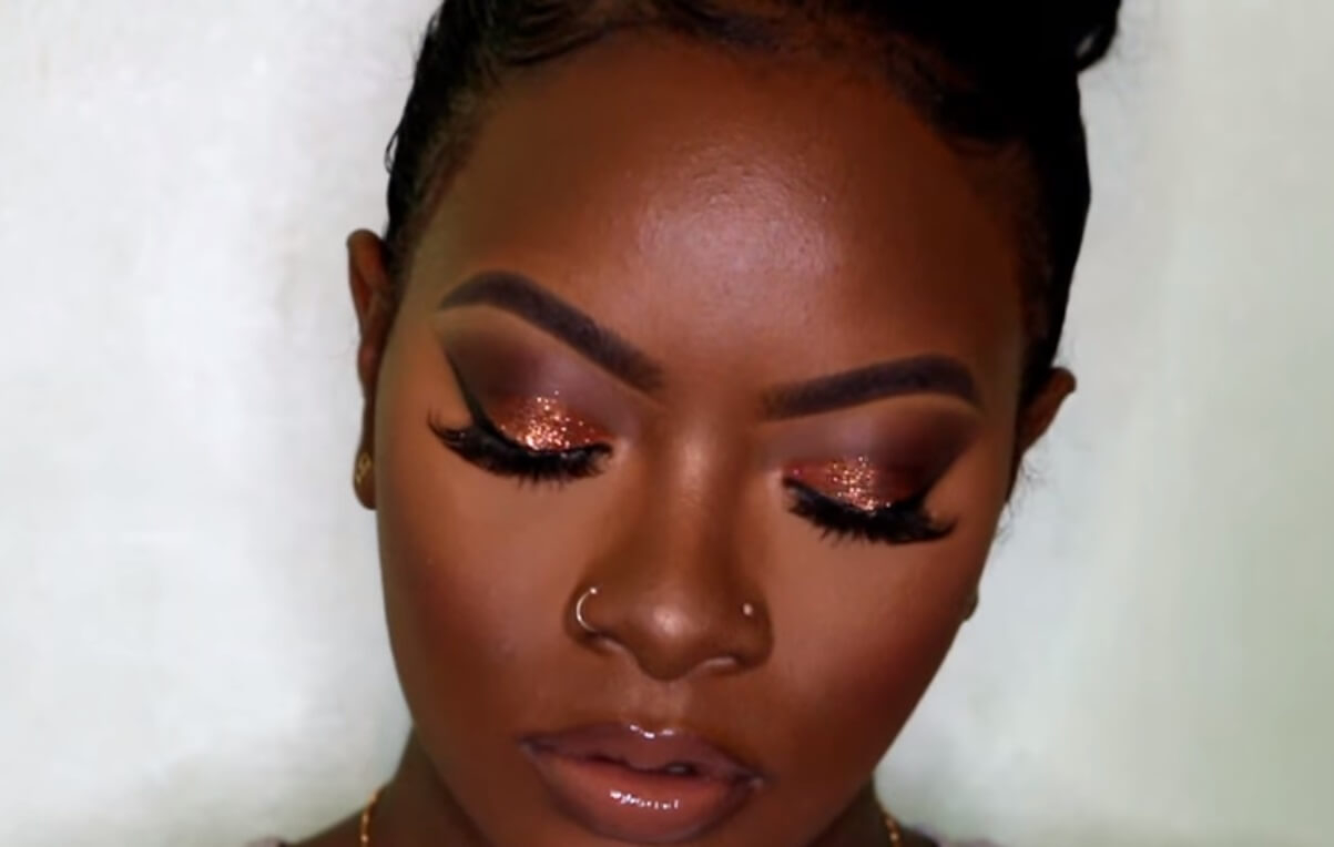 Eye Makeup For Dark Skin Black Women Makeup Tips For Dark Skin Copper Eyes Nude Lip