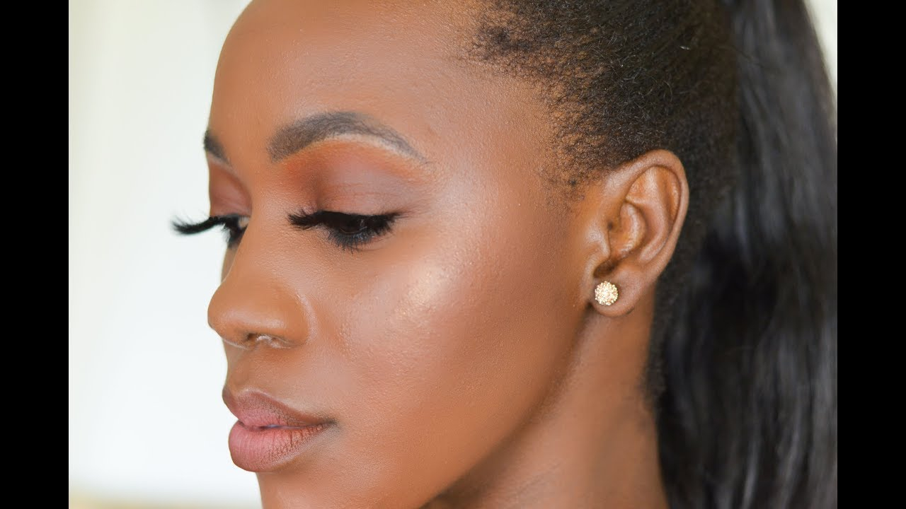 Eye Makeup For Light Brown Skin Brown Neutral Makeup For Black Women Glowy Dark Skin Makeup