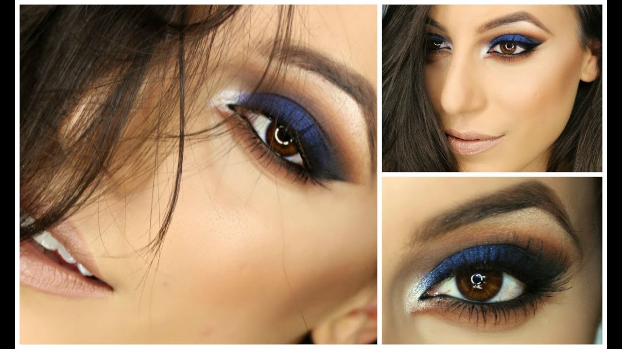 Eye Makeup For Navy Blue Dress Navy Blue Smokey Eye Full Make Up Tutorial Youtube