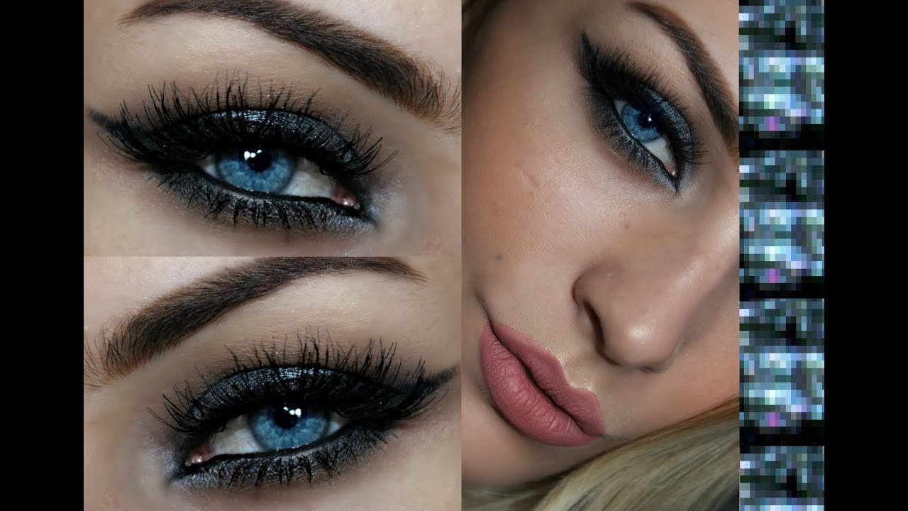 Eye Makeup Tutorial For Blue Eyes Eyeshadow For Blue Eyes Silver Smokey Eye Tutorial Youtube