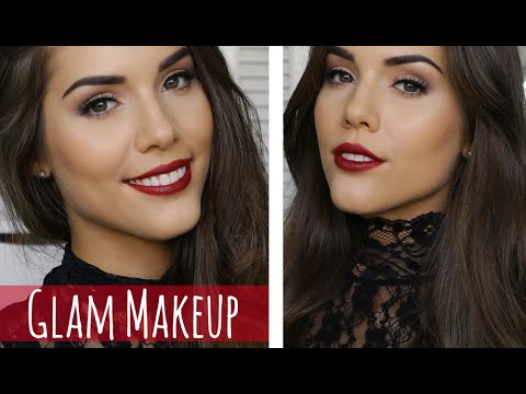 Eye Makeup With Red Lipstick Easy Holiday Glam Red Lips Brown Eyes Makeup Tutorial Youtube