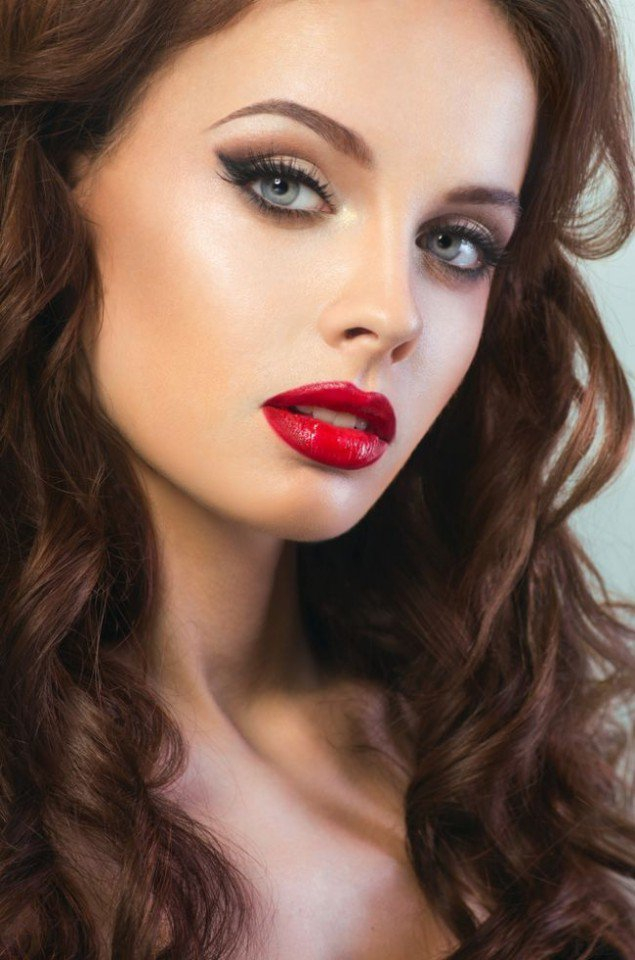 Eye Makeup With Red Lipstick Gorgeous Makeup Ideas With Red Lips And Cat Eyes Pretty Designs