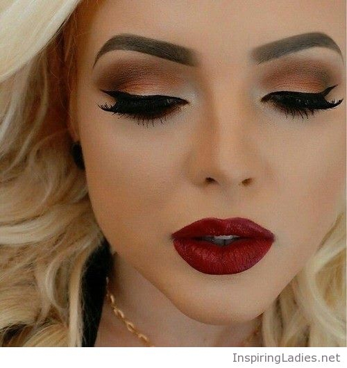 Eye Makeup With Red Lipstick Sunset Eye Makeup And Red Lips Inspiring Ladies