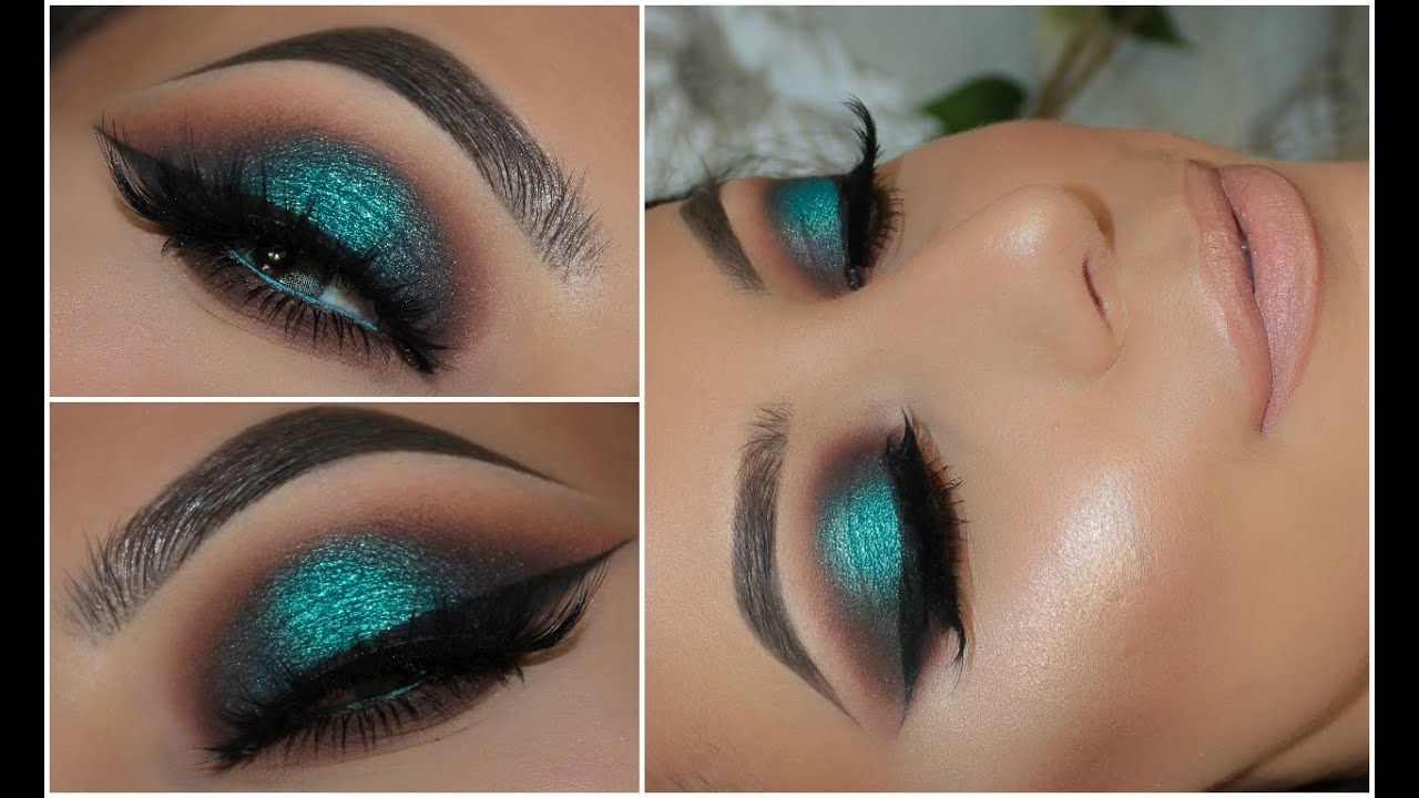 Eye Makeup With Turquoise Dress Halo Teal Pop Of Colour Smokey Eye Amys Makeup Box Youtube
