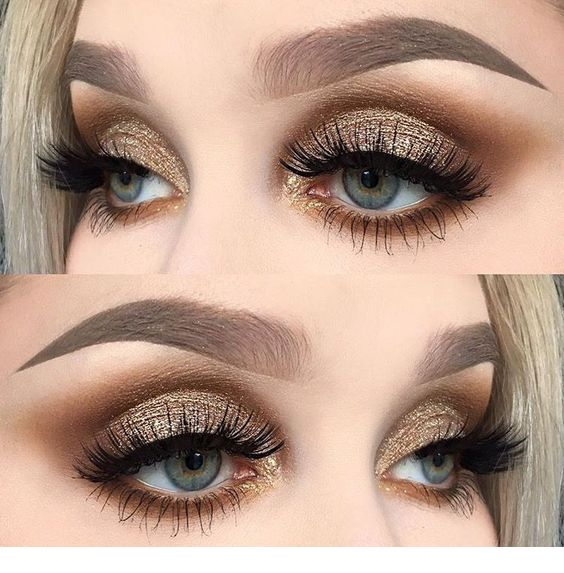 Gold And Smokey Eye Makeup Awesome Golden Smokey Eye Makeup With A Pop Of Gold Miladies