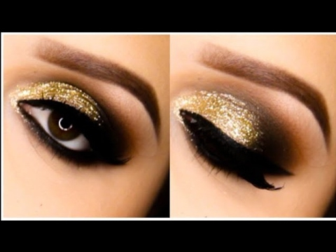 Gold And Smokey Eye Makeup Golden Smokey Eyes For Beginners Step Step Guidetutorial
