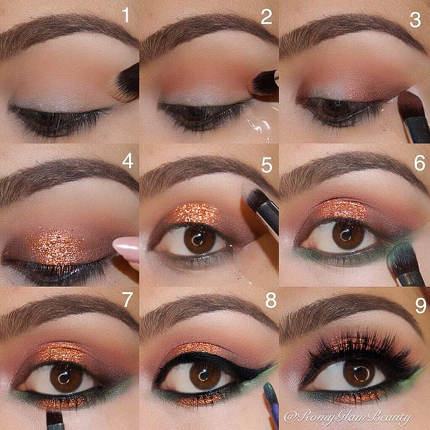 Gold Copper Eye Makeup 40 Eye Makeup Looks For Brown Eyes Stayglam