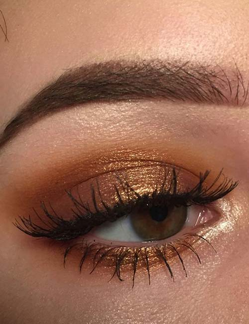 Gold Copper Eye Makeup Eye Makeup For Green Eyes