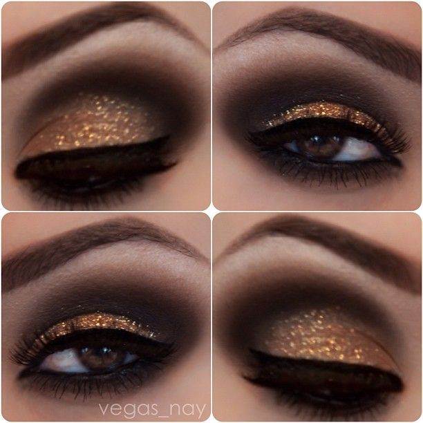 Gold Copper Eye Makeup Glitter Eye Makeup Tutorials Are Quite Easy To Achieve