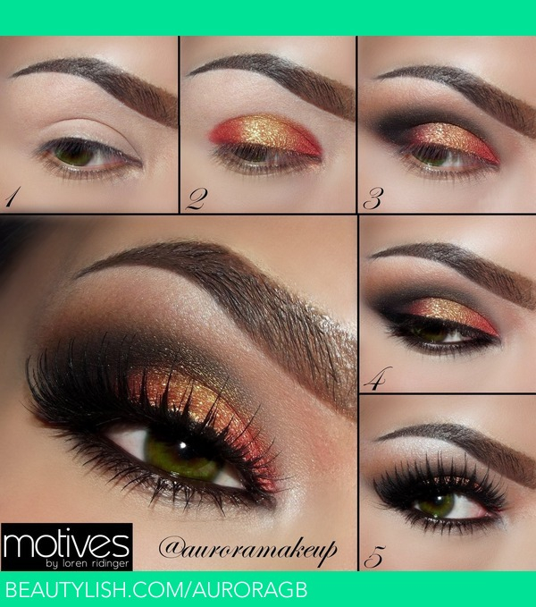 Gold Copper Eye Makeup Pictorial Copper Gold For Green Eyes Auroramakeup As