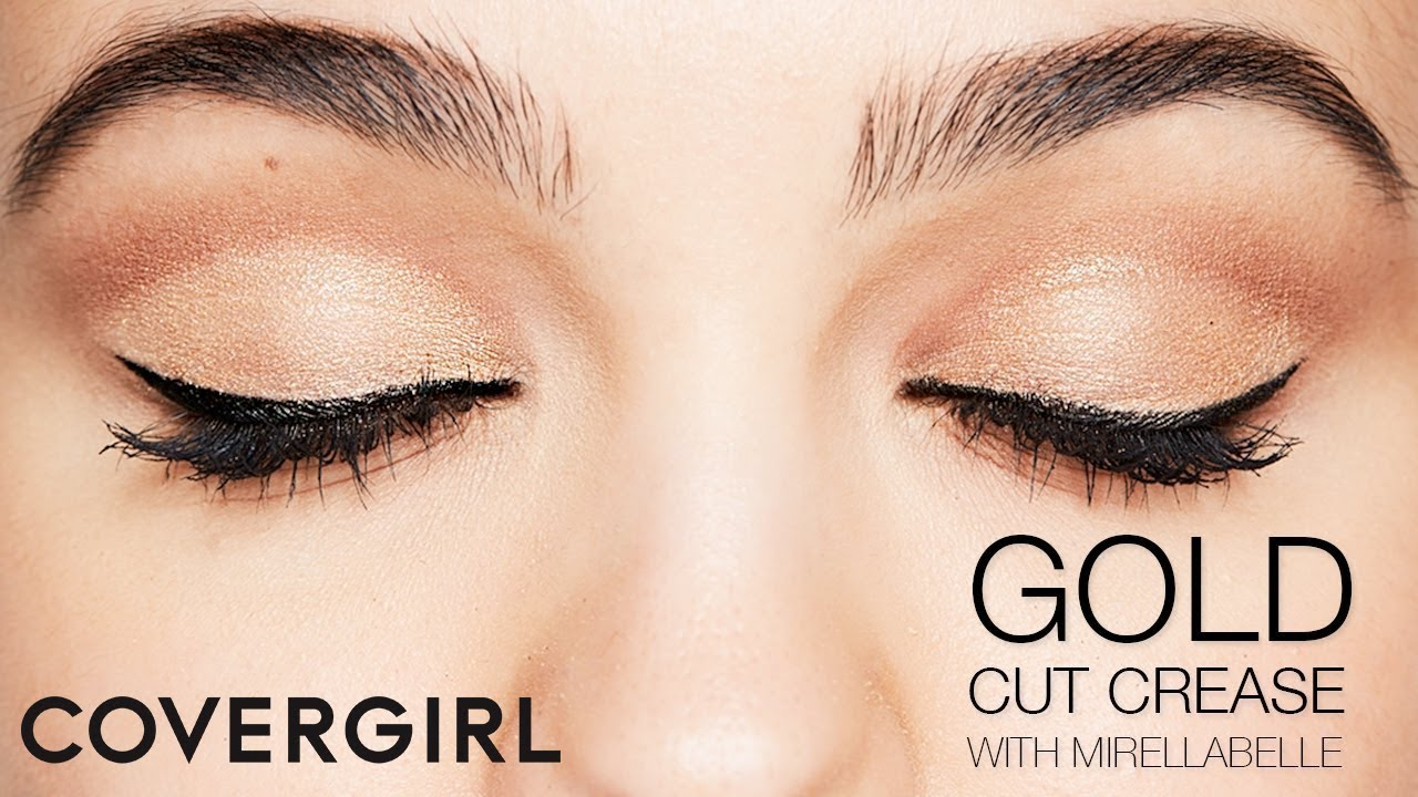 Gold Eye Makeup Tutorial Gold Cut Crease Makeup Tutorial With Mirella Belle Covergirl