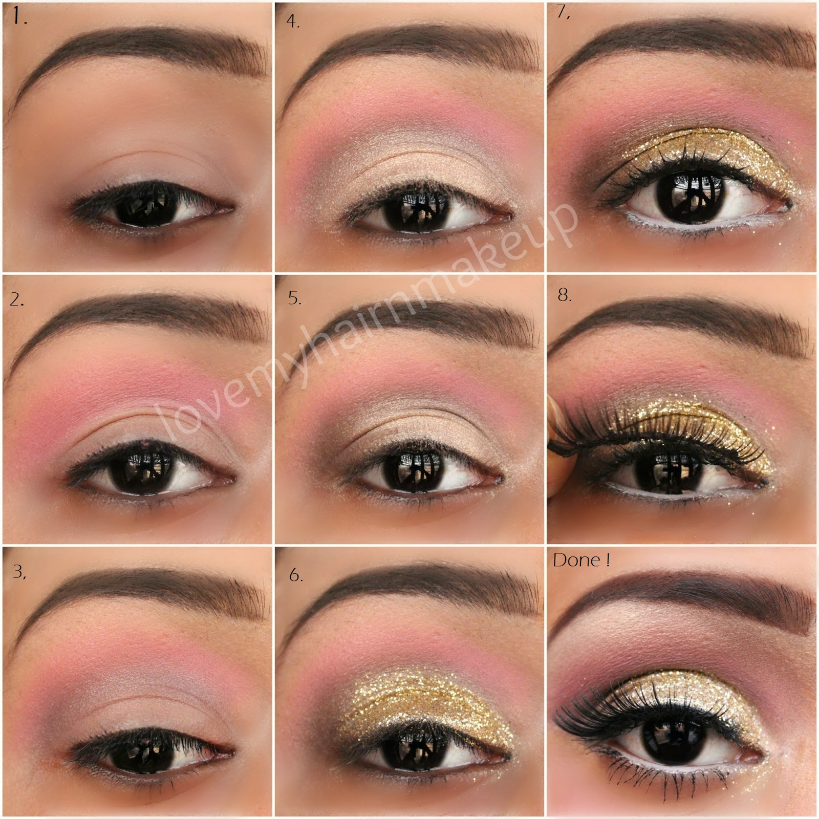 Gold Eye Makeup Tutorial How To Do Gold Glitter Eye Makeup Tutorial Indian Beauty Touch