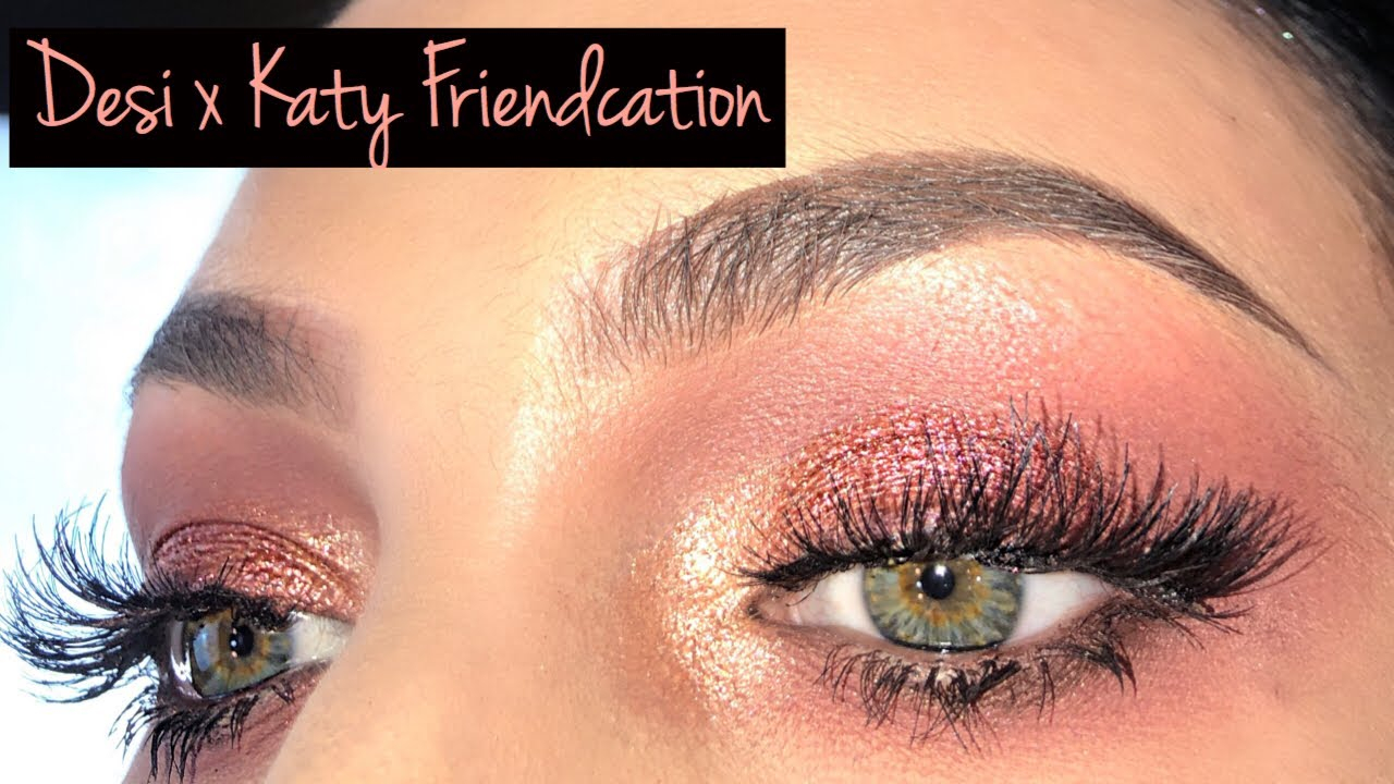 Gold Eye Makeup Tutorial Pink Gold Shimmer Eye Makeup Tutorial Desi X Katy Friendcation