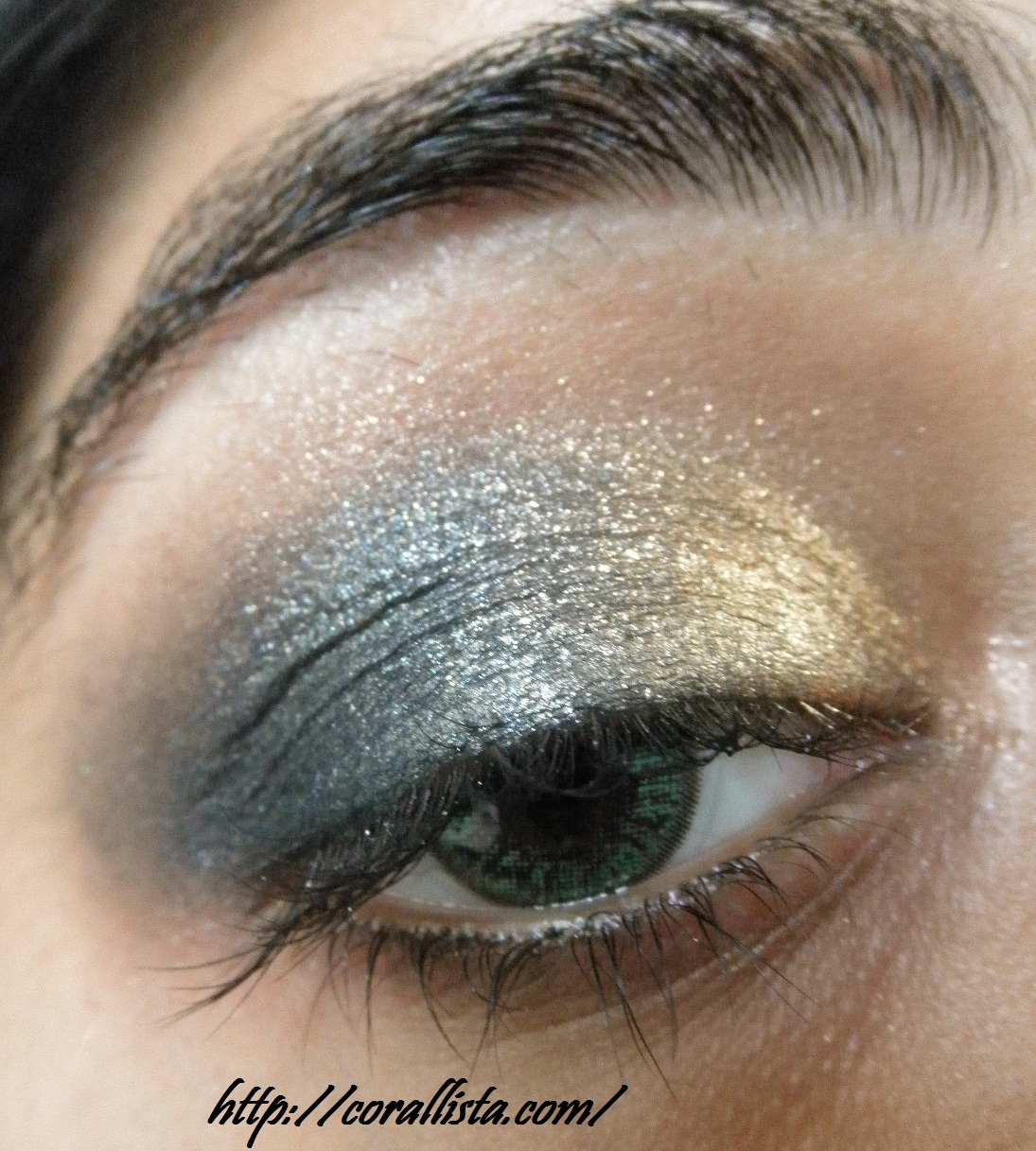 Gold Makeup For Blue Eyes Gold And Blue Festive Eye Makeup Step Step Tutorial Corallista