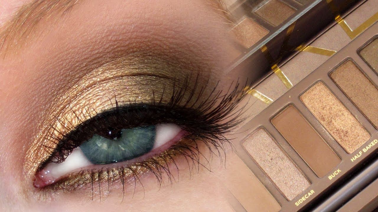 Gold Makeup For Blue Eyes Golden Brown Smokey Eye Ud Naked Palette Mac Dupes Youtube