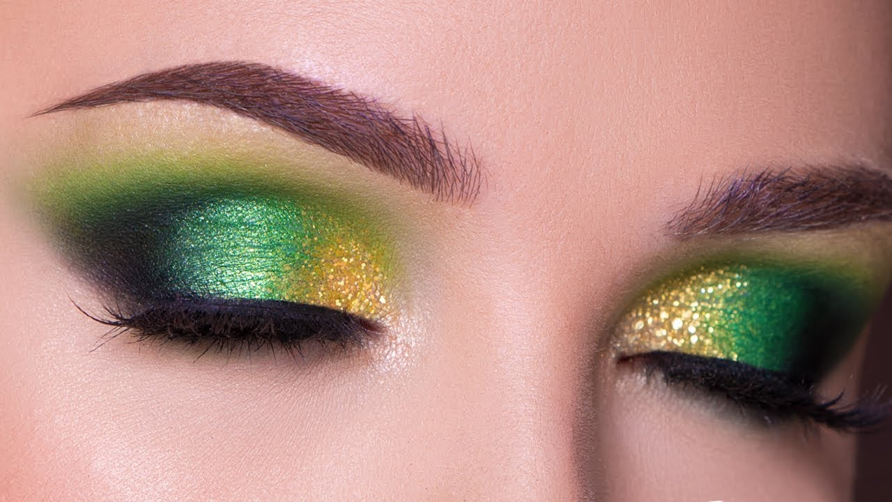 Gold Makeup For Green Eyes Green And Gold Smokey Eye Makeup Tutorial Fall Makeup Youtube