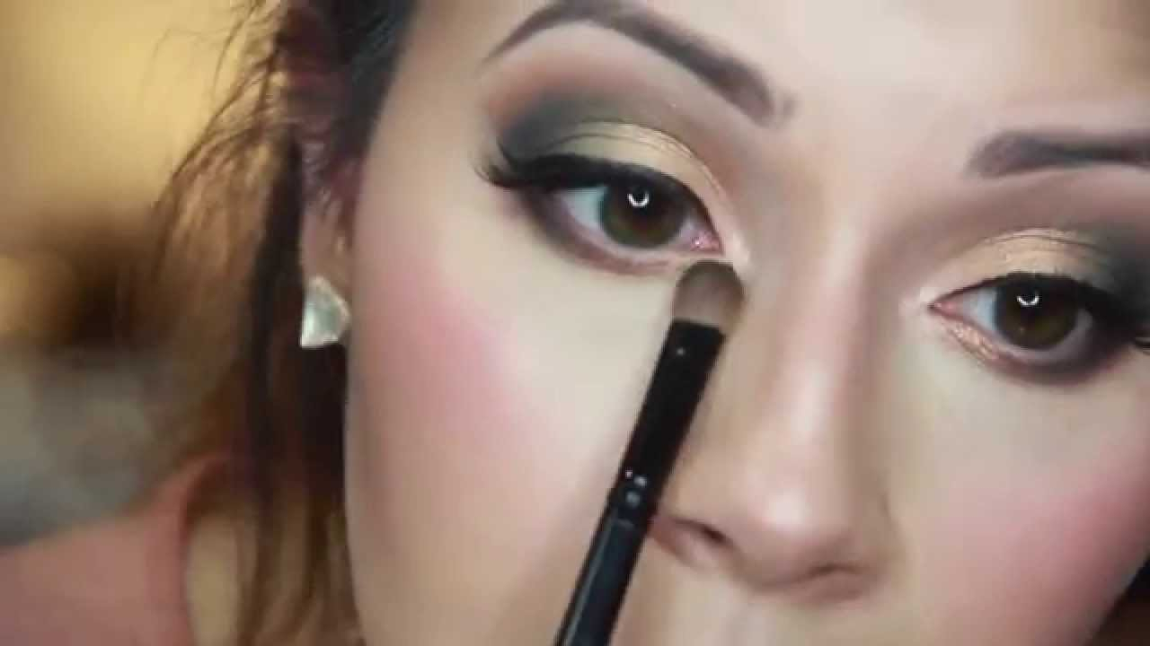Gold Makeup For Green Eyes Green Gold Smokey Eye Makeup Tutorial Youtube